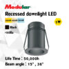 LED Recessed Downlight 1W